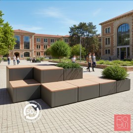 Banc Osaka (Conjunt de banc i jardinera)